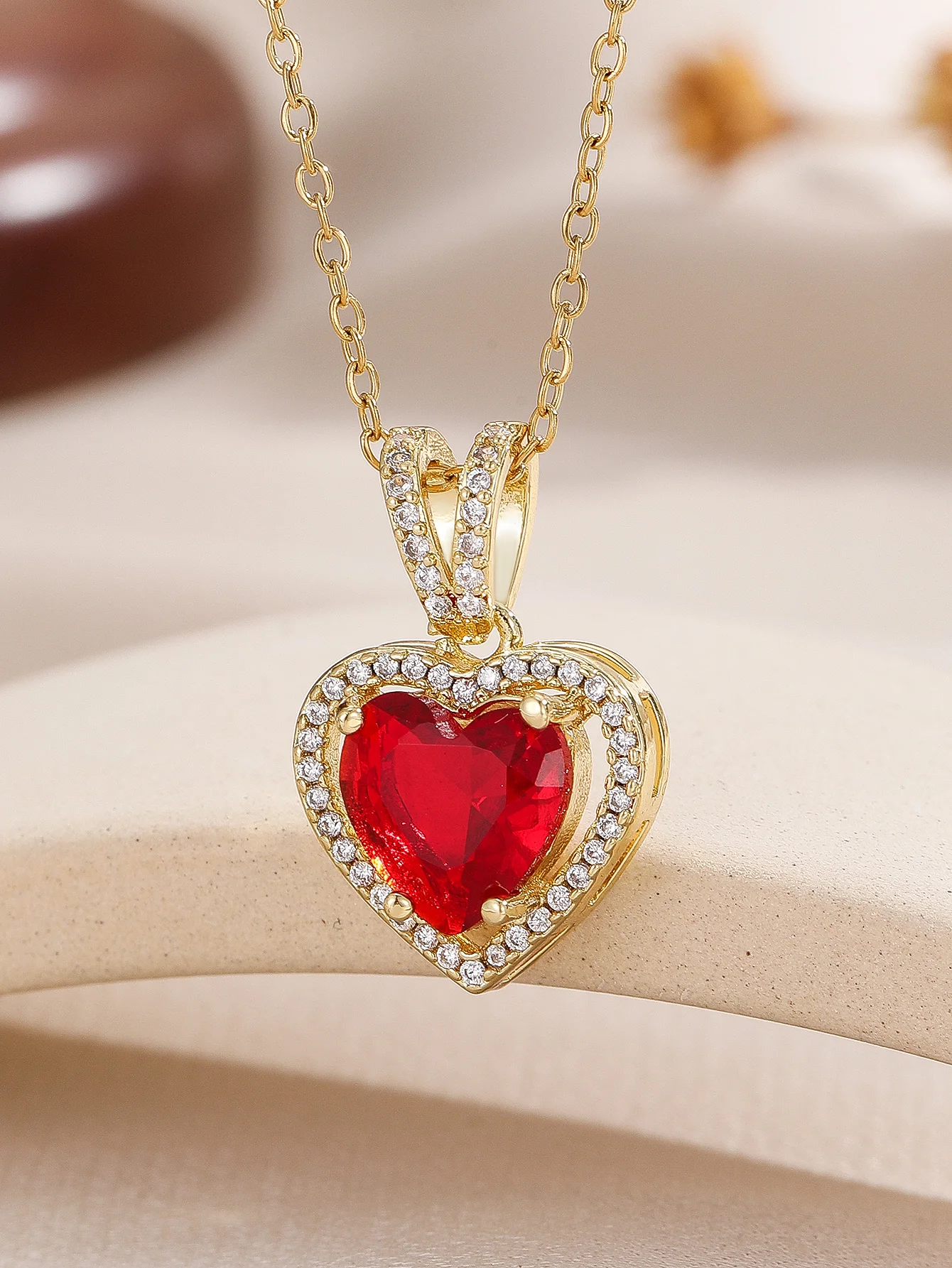 Hollow out Love Pendant Necklace INS Style Series Gift for Friends