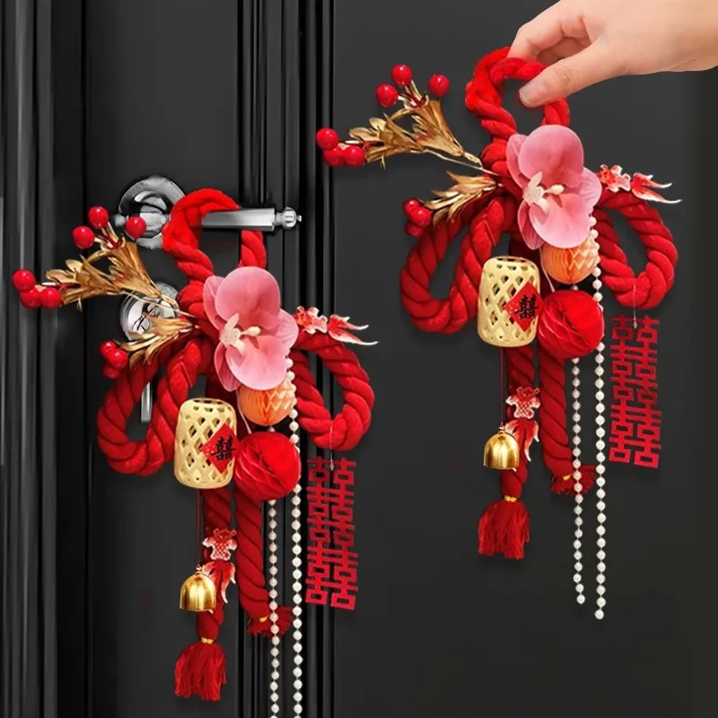 

Wedding Knot Door Hanging for Bridal Suite Decor Wedding Bedroom Door Xizi Ornament Wedding Decorations
