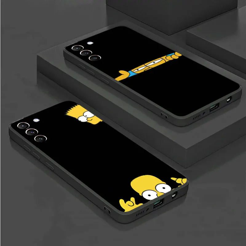 Case For Samsung Galaxy S23 FE S22 Ultra S21 S20 Plus S10 S10e S9 S8 S24 Silicone Phone Cover The Simpsons Cool Bart