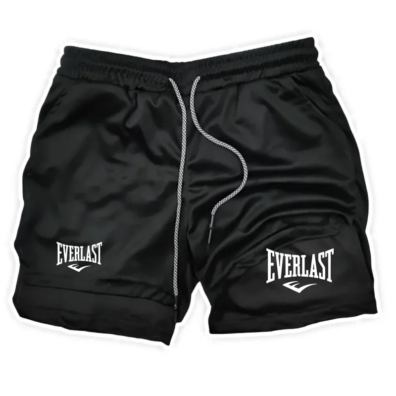 

New Men Running Shorts 2 In 1 Double-deck Sport Shorts Sportswear Gym Fitness Short Pants Training Jogging Bottom Men's Clothing