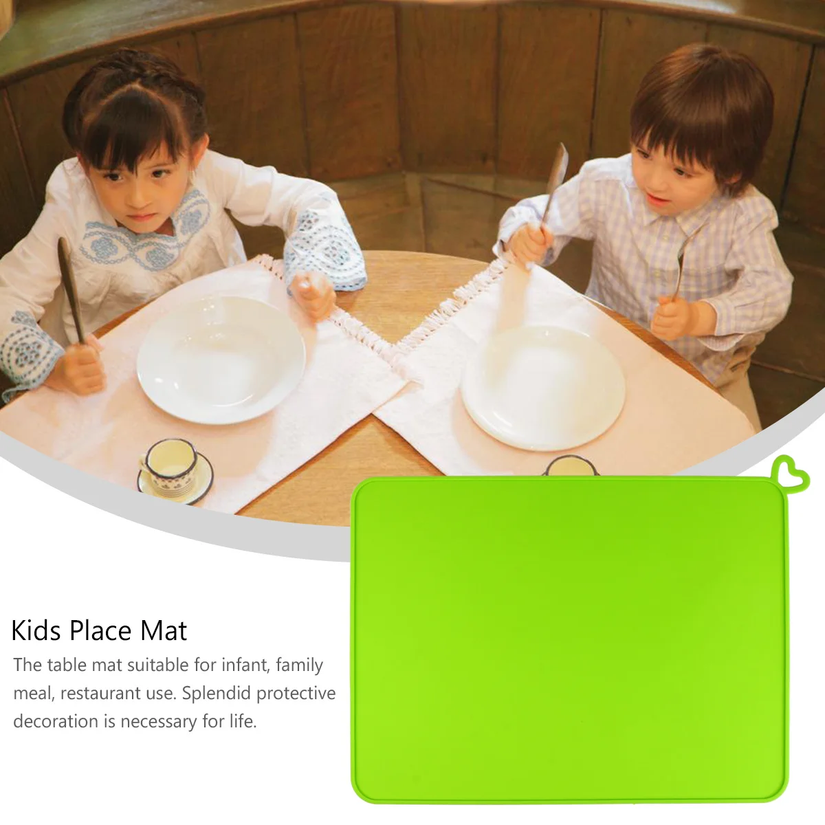 

1pc Silicone Table Mat Kids Heat Resistant Washable Soft Skid-Proof Tableware Mat For Home Restaurant Party Use