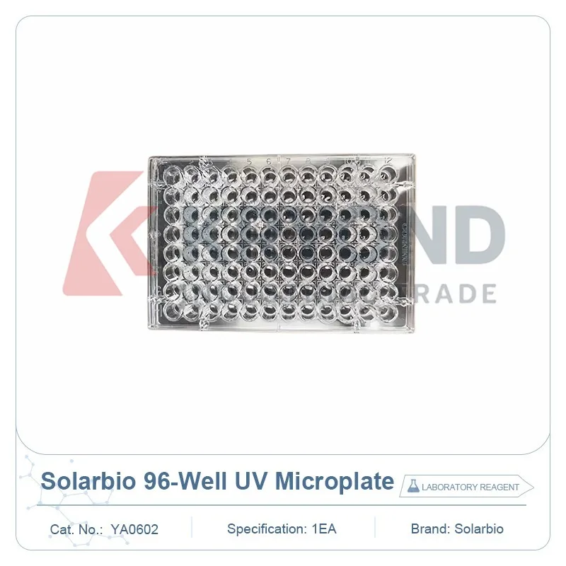 Solarbio YA0602 96 Well UV Microplate Non Sterile Laboratory Consumables for Enzyme Assay Research Detection Sample Analysis Use