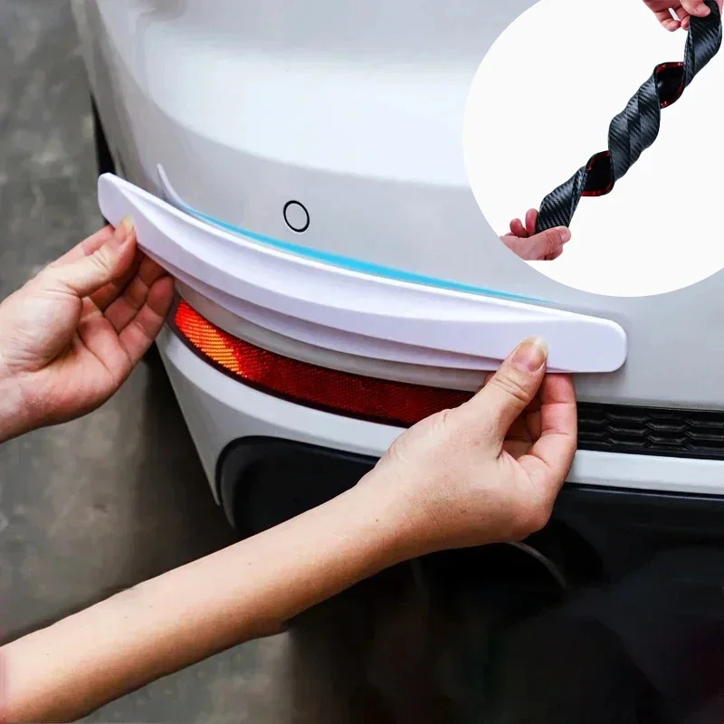 

2pcs/set Car Edge Anti-collision Strip Bumper Protector Protective Guard Bar Anti-rub Scrape Bumper Crash Styling Accessories