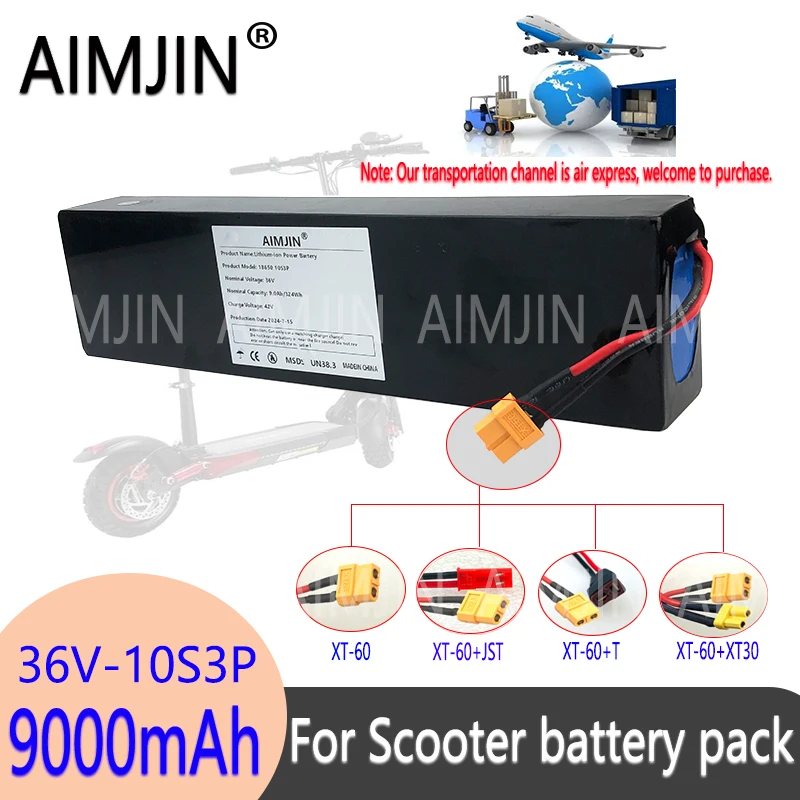 Electric Scooter 10S3P 36V 9.0Ah Rechargeable Lithium Battery Pack 500W Power Modified Bicycle electric scooter Vehicle with BMS