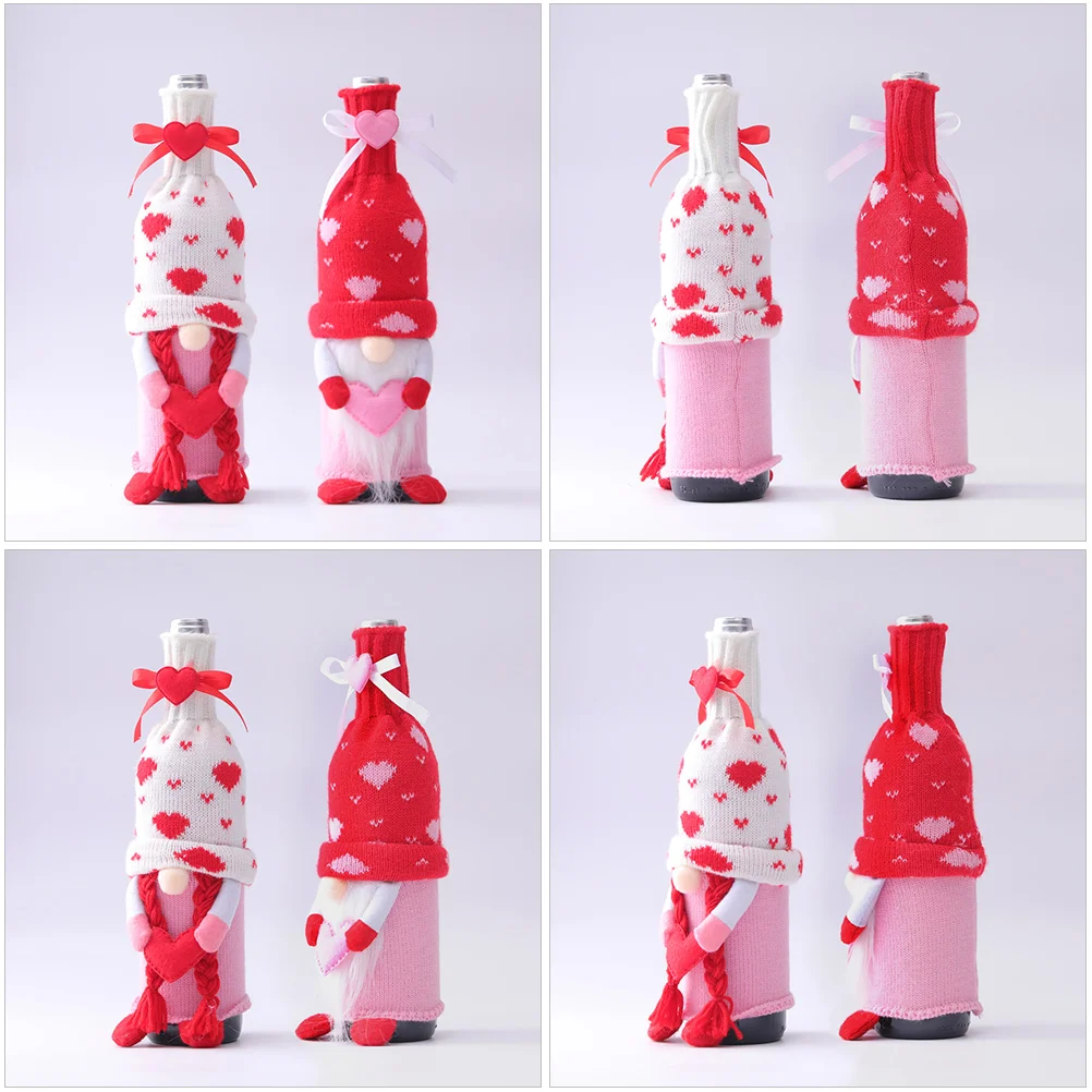 

2 Pcs Bottle Cover Sleeves Jewelry Bead Drill Covers Decorative Red Wholes Opener Cloths