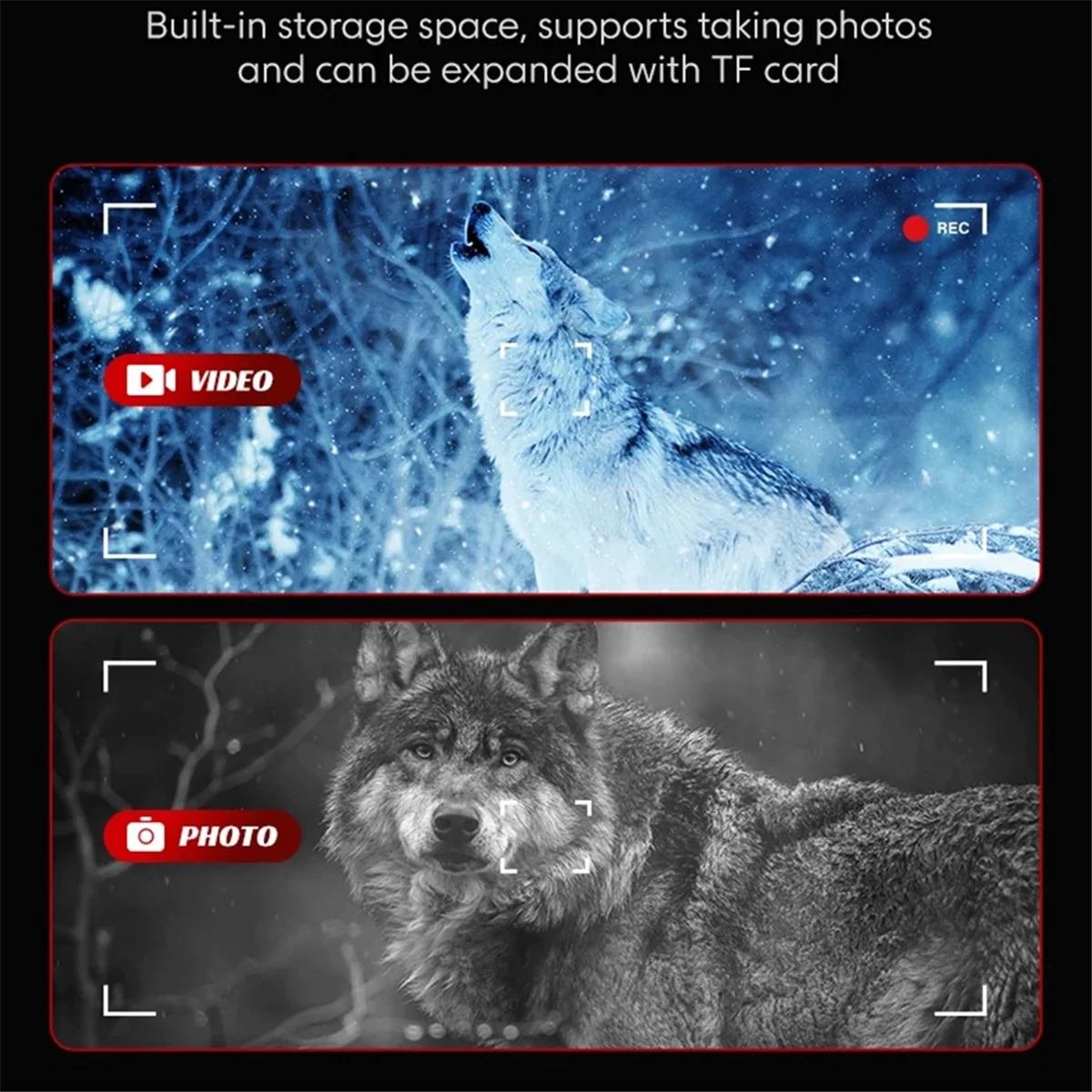 2025 + 2 Polegadas HD Câmera de Visão Noturna Digital Câmera de Visão Noturna Infravermelha Telescópio Monocular Câmera de Visão Noturna