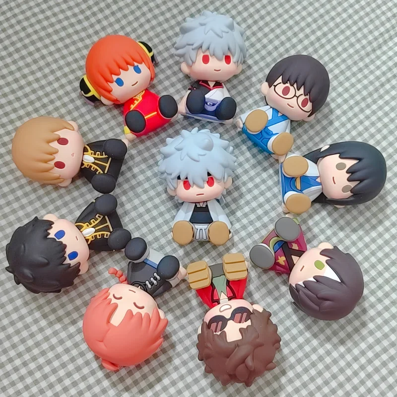 정품 재고 있음 Potepotte-R Gintama Drop Glue Sitting Series 블라인드 박스 애니메이션 클래식 트렌디 Acg 상품 장난감 깜짝 카와이 선물