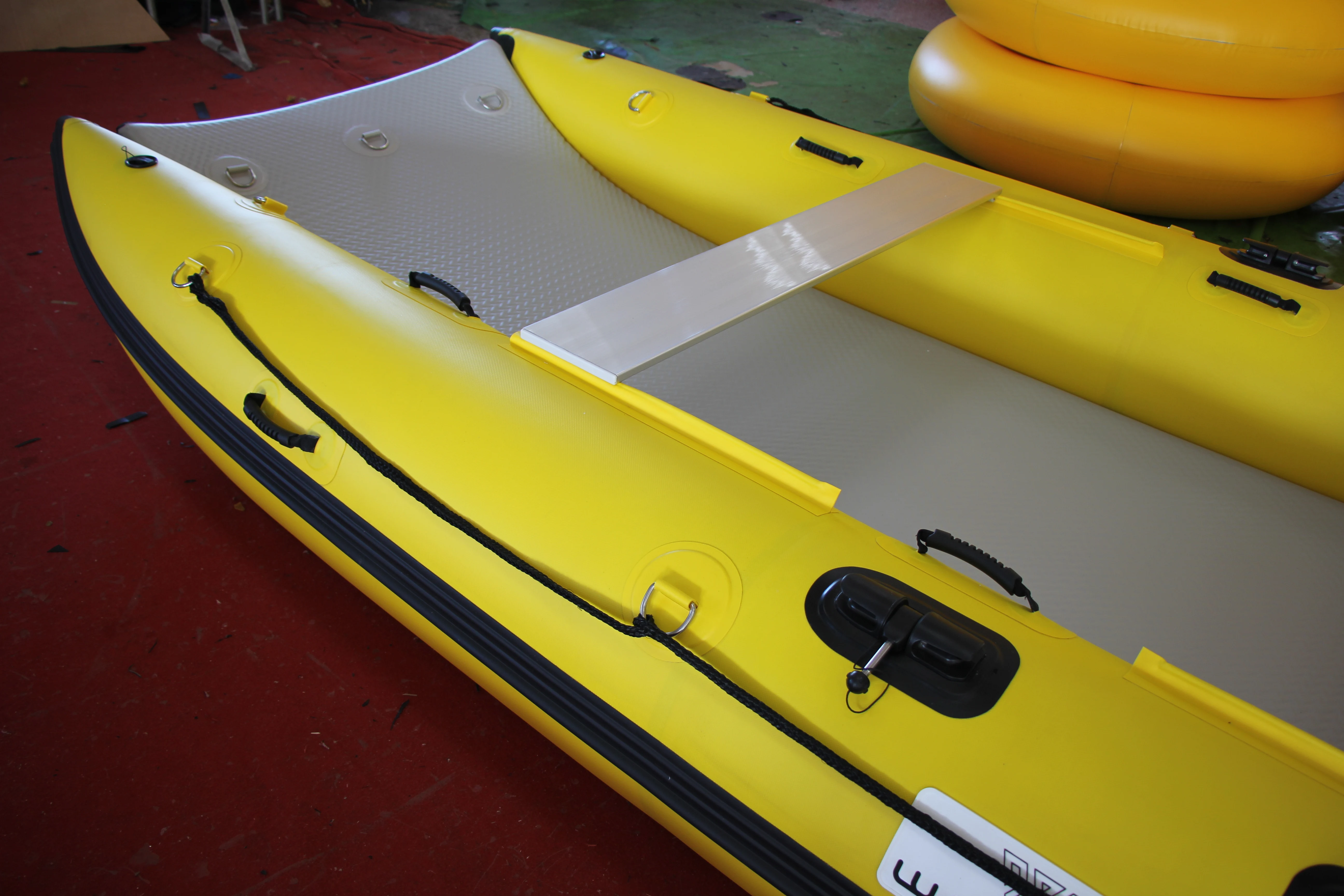 14.2ft قطرة غرزة الطابق كاتاماران 4.3 متر عالية السرعة الرياضة قوارب التجديف القابلة للنفخ Waterplay الحرفية دائم PVC هيبالون #5