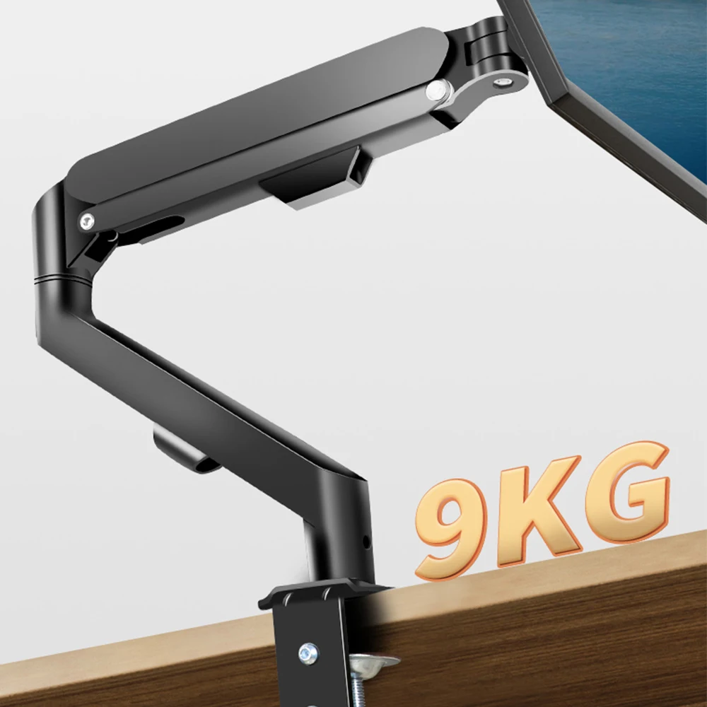 17-30 inch Long Arm Monitor Bracket Desktop Computer Screen Rotating Telescopic Table Clip Bracket Base Monitor Stand