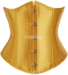 Caudatus Underbust Corset for Woman Top Waist Slimming Sexy Gothic Lingerie Under bust Satin Plus Size Cheap Red Blue Yellow