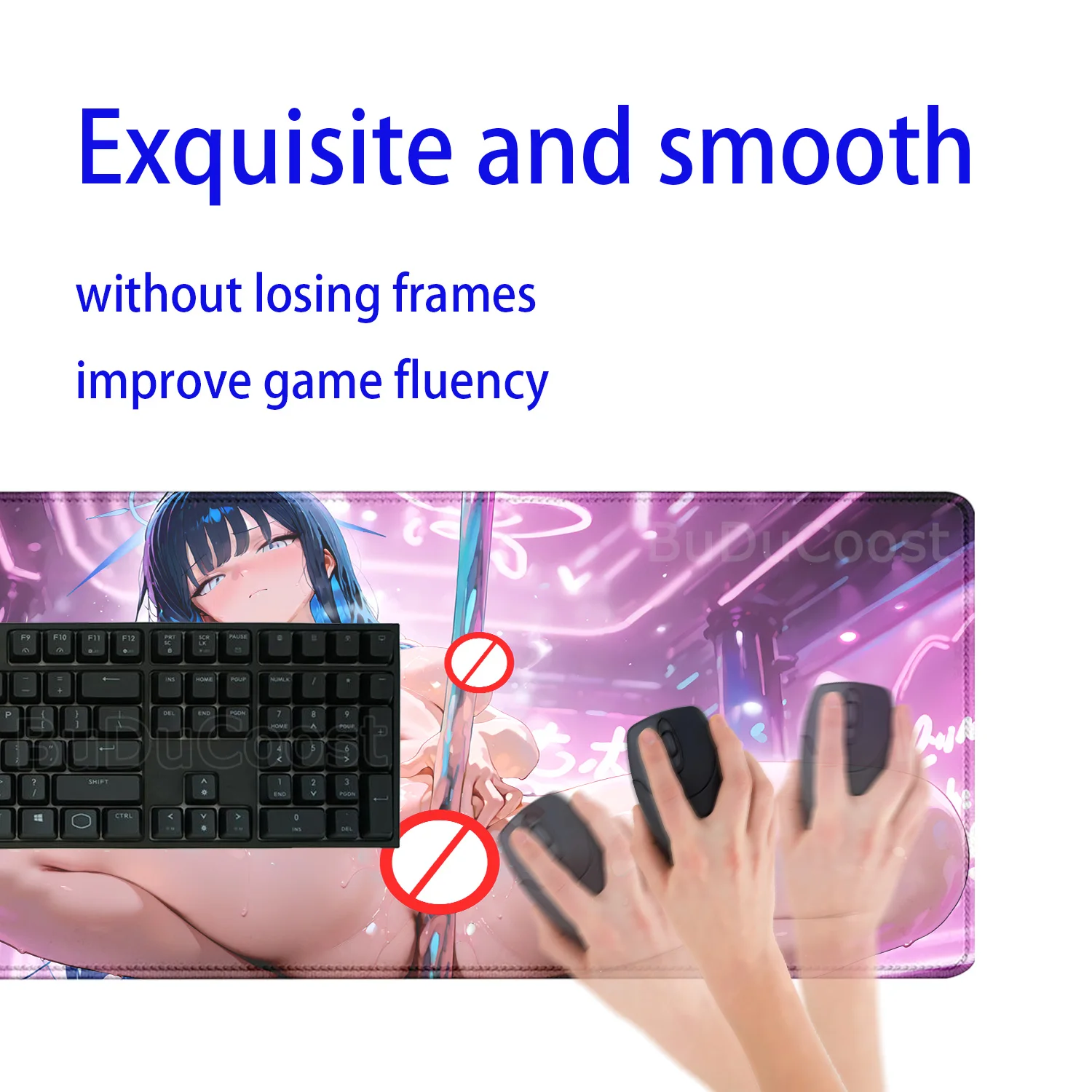 HD الأزرق الأرشيف Joumae Saori هنتاي مثير فتاة لعبة ماوس لوحة المفاتيح الكبيرة الألعاب ماوس الوسادة LockEdge جهاز كمبيوتر شخصي مكتب عمل حصيرة #5