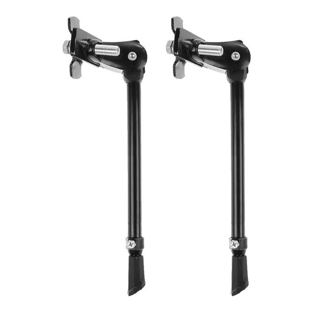 

2pcs Mountain Bike Kickstand Alloy Lightweight Sturdy Support Durable Easy Install Universal Fit For Adult Kids Bicycle Garage