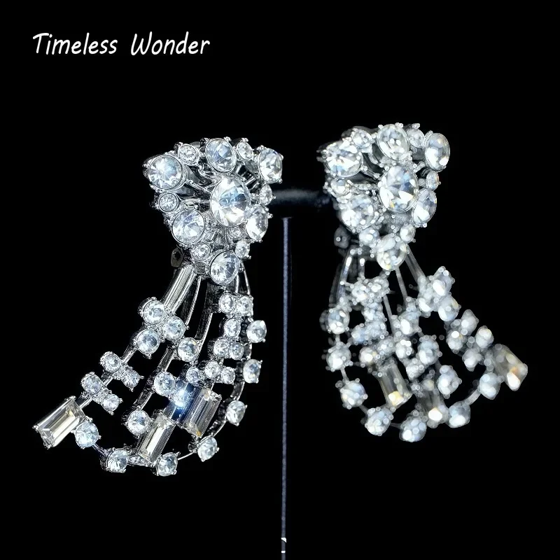 

Вневременные серьги-клипсы Wonder Fancy Zircon Geo Wings для женщин, дизайнерские ювелирные изделия, винтажный подарок в стиле панк, редкий стильный топ 3346