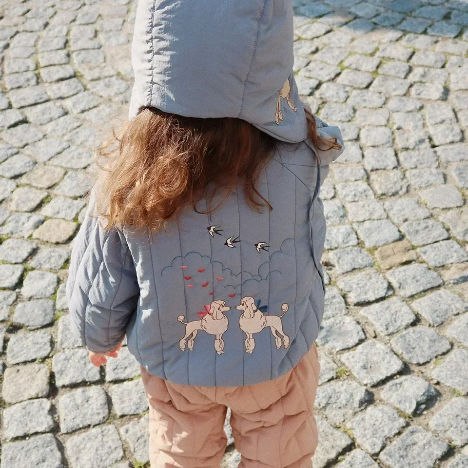 Kids Coats New 2024 Autumn Winter New KS Same Style Children\'s Cotton Clothes with Cotton and Velvet Thickened Cotton