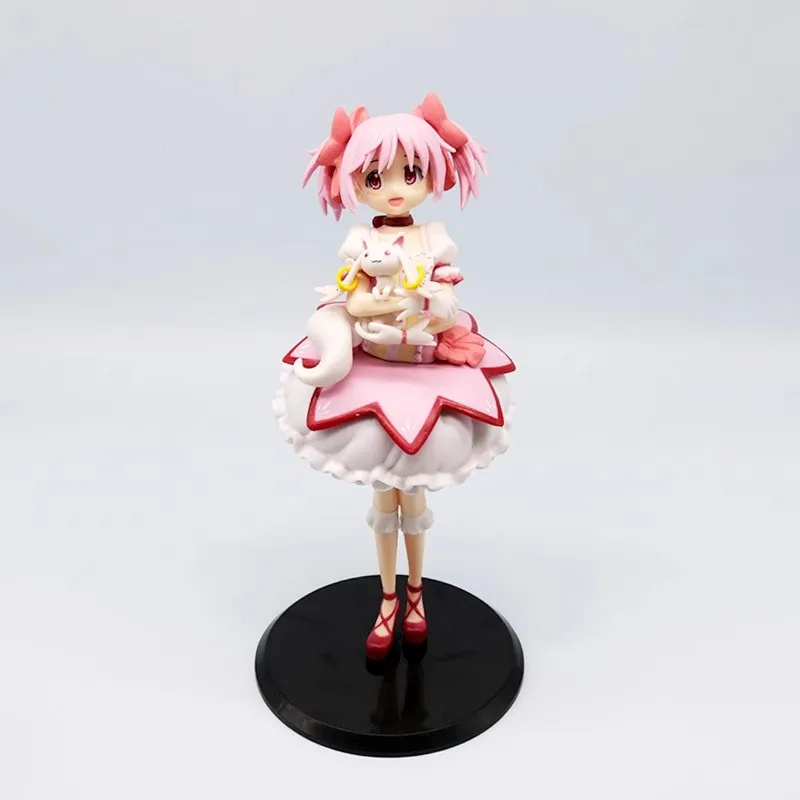 Puella Magi Madoka Magica Anime Figuur 22Cm Kaname Madoka Kawaii Cartoon Pvc Model Pop Desktop Decoratie Collectie Speelgoed Geschenken