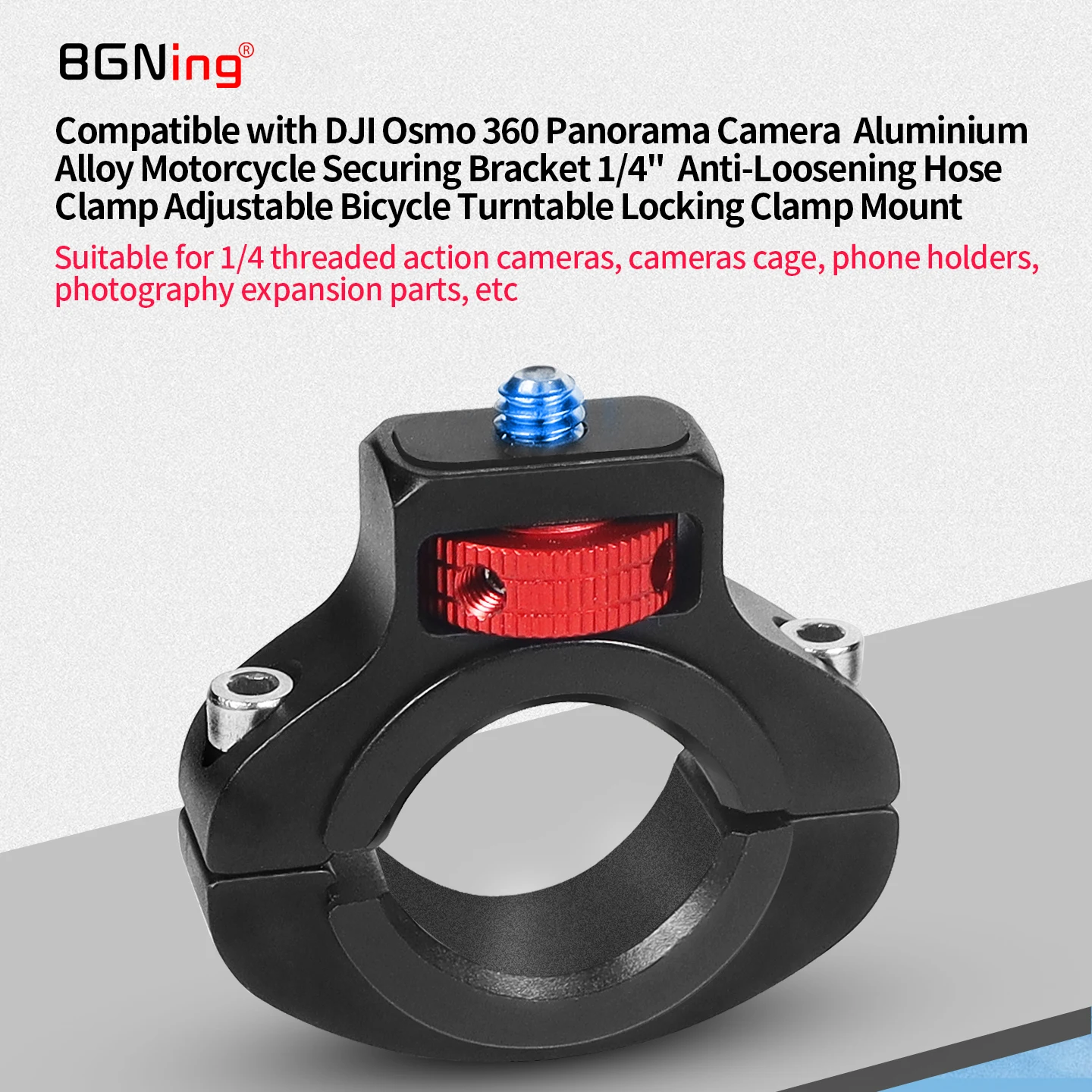 Motorrad Kamera Halterung Aluminium Fahrrad Lenker Klemme Magnetische Für DJI Osmo 360 Action 5 Pro 4 3 2 GoPro Insta360 Halterung – Detail 10