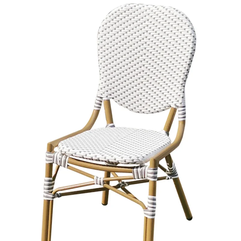 

Outdoor tables and chairs rattan chairs courtyard dining bar cafe creative dining chairs, French rattan chairs