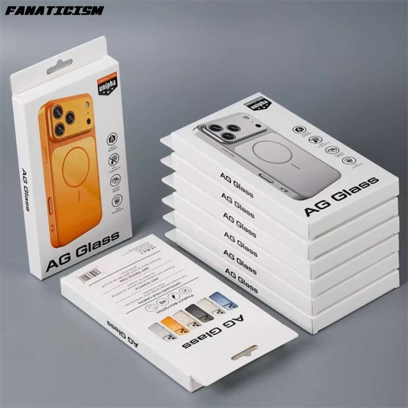 

100 шт. Универсальные картонные коробки для упаковки чехлов для телефонов с ложементом из ПВХ для iPhone 14, 15, 16, 17 Pro Max