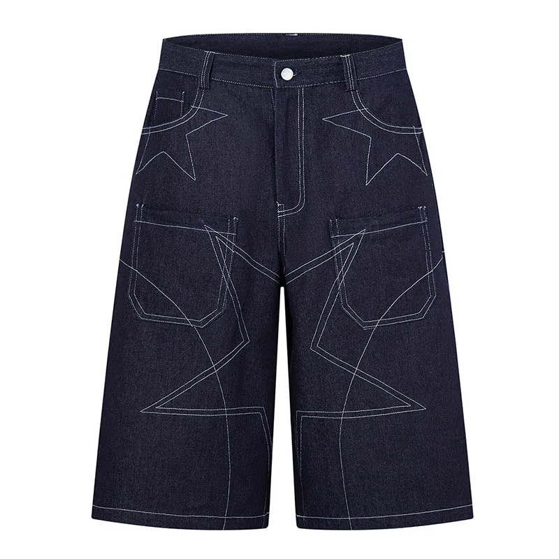 

Винтажные джинсовые шорты в стиле хип-хоп, уличная одежда Harakuju, повседневные джинсовые шорты для мужчин