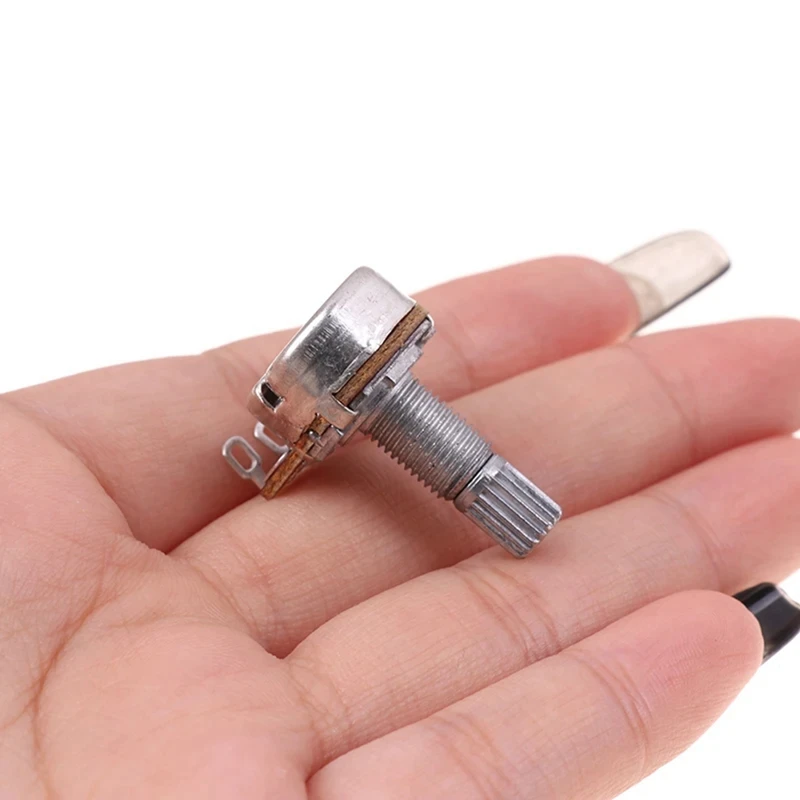 A500K Potentiometer Spline Small Pot Electric Guitar Bass Effect Amp Tone Volume 18Mm Easy Install Easy To Use