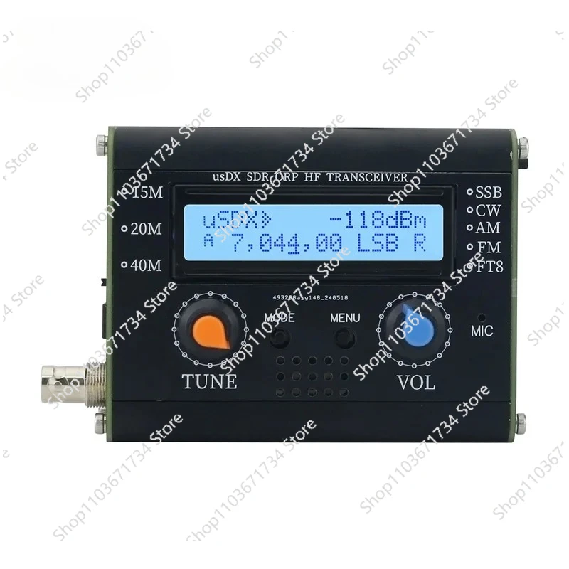 

5W usDX SDR QRP HF Transceiver All Mode Transceiver Supporting 15M 20M 40M Bands + Blue/Black Morse Key