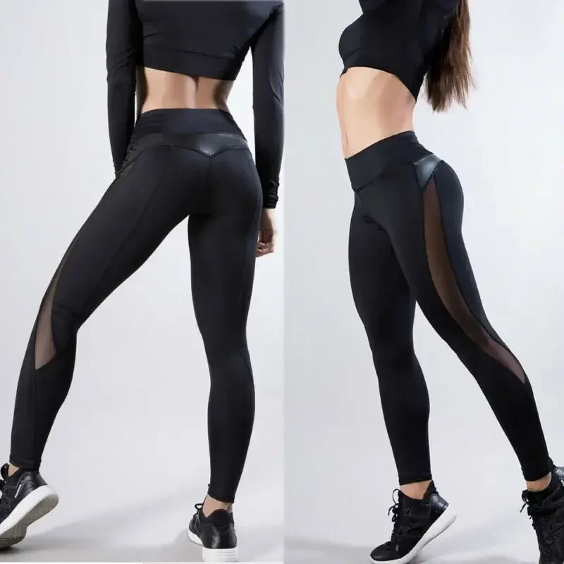 Ladies Black High Waisted GYM Joggers Sports Fitness Seamless Leggings Yoga Pants For Women Girls Energy Tights Trainning Wear
