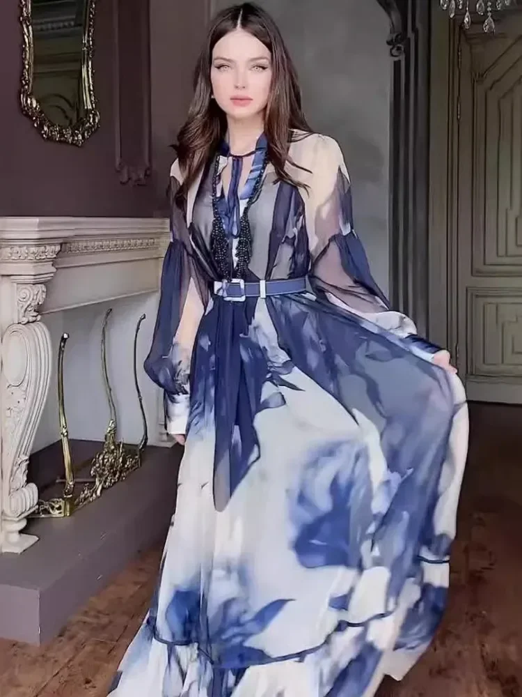 Kleider für Frauen Dashiki Sommer Herbst Maxikleid Damen Kleidung Fee Langes Kleid