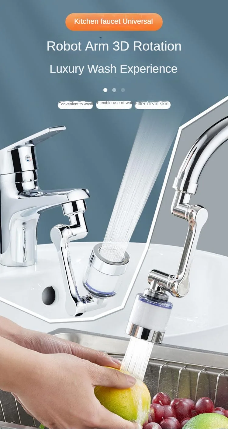 Küchen armatur Waschbecken Dusch spray Wasserhahn Ausziehdüse Wasserfall 3-Wege-Anschluss Waschbecken Bad WC Wasserhahn Kopf – Detail 1