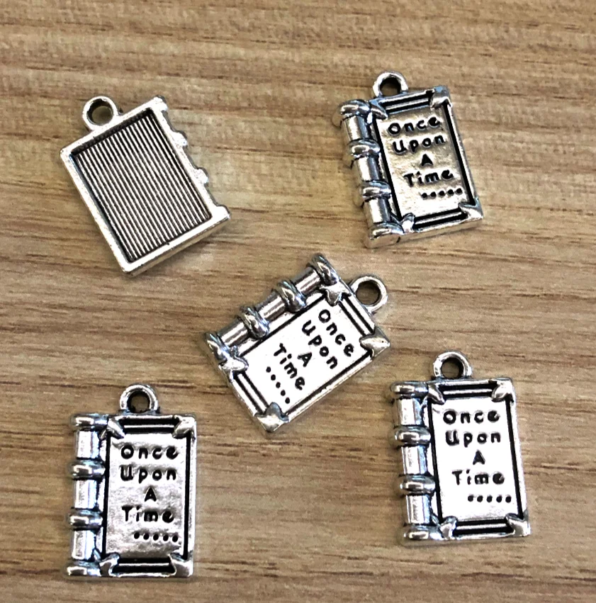 

15pcs 18*12mm Zinc alloy metal storybook design pendants for handmade accessories HW3361
