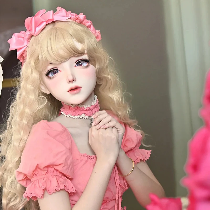 

BJD Female/Girl Resin Half Head/Full Head Masks Kigurumi Eyes Crossdress Cosplay Japanese Anime Role Lolita Masks Eyes And Wig