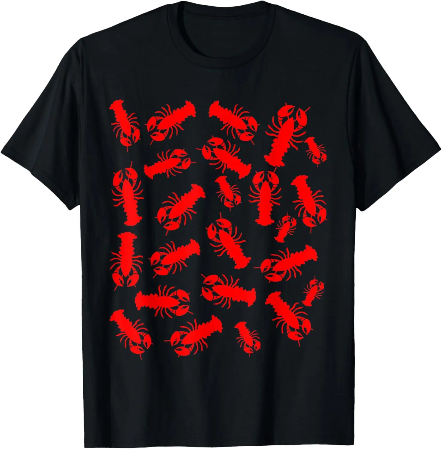 

Seafood Crawfish Parties - Red Crawfish Design Pattern Funny T-Shirt