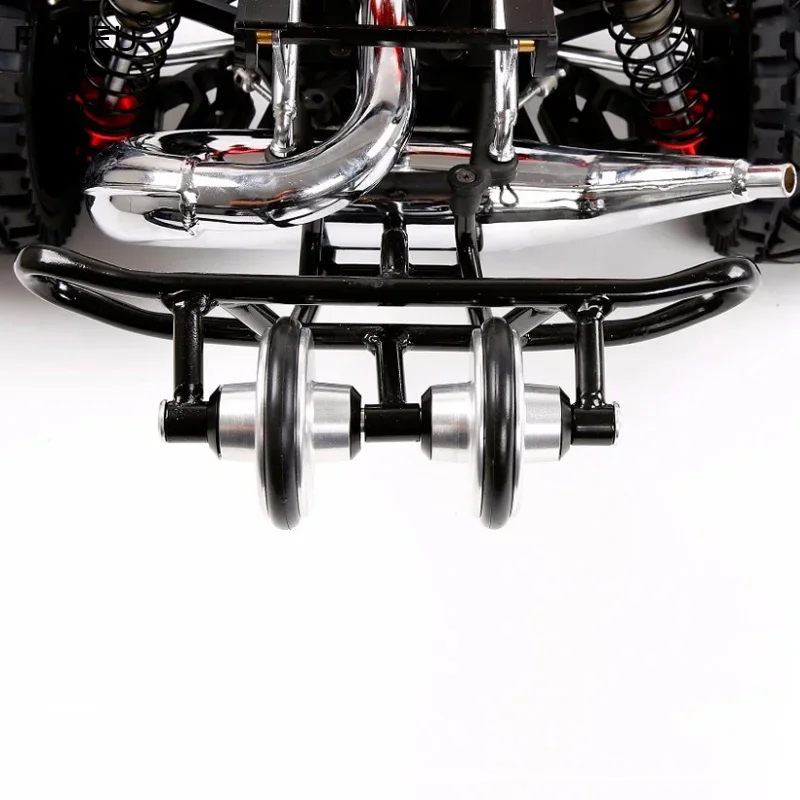 FVITEU barre de roue arrière en métal avec jeu de roues doubles pour 1/5 HPI KM Rovan Baja 5B SS 5T 5SC