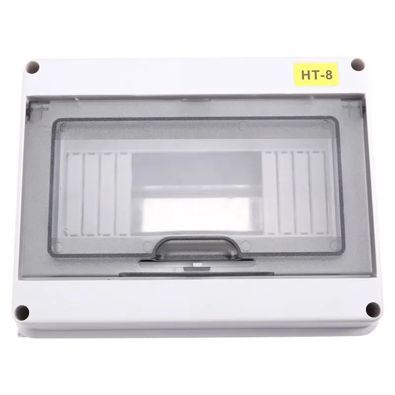 DT39 IP65 MCB Breaker Box, 8-Way Distribution Protection Box ABS, Electronic Din Rail Enclosure for Circuit Breaker 2Pcs 6