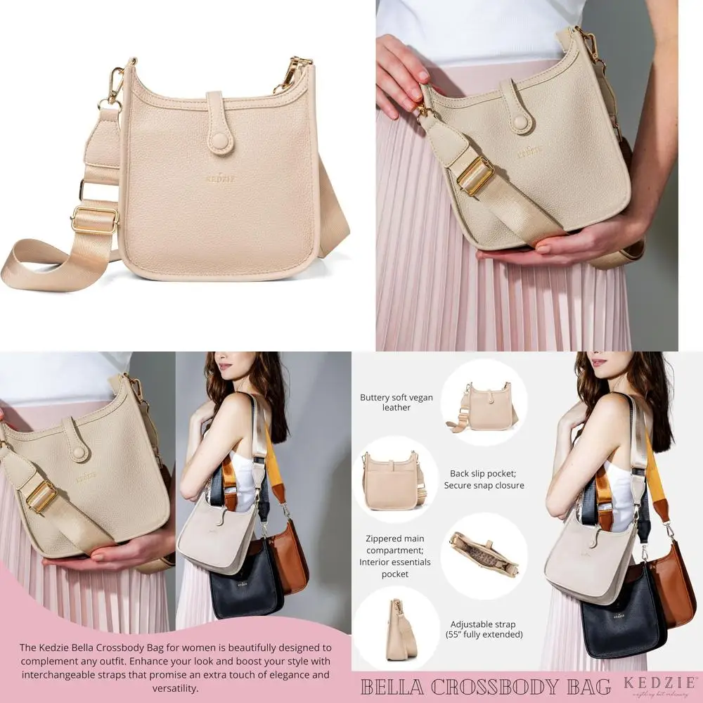 

Vegan Leather Crossbody Bag for Women with Adjustable Strap, Long-Lasting Fashion Accessory