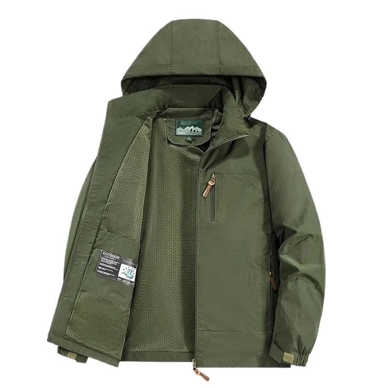 

Men's Outdoor Thickened Mountaineering Suit Overcoat Large Size Winter Windproof Wool Detachable Hat Jacket Warm Male Jacket