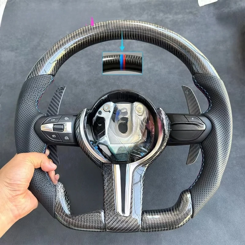Upgraded Carbon Fiber Material Leather Grip Steering Wheel For BMW F30 F10 F31 F20 F25 F22 F36 F33 Version With Paddle Buttons
