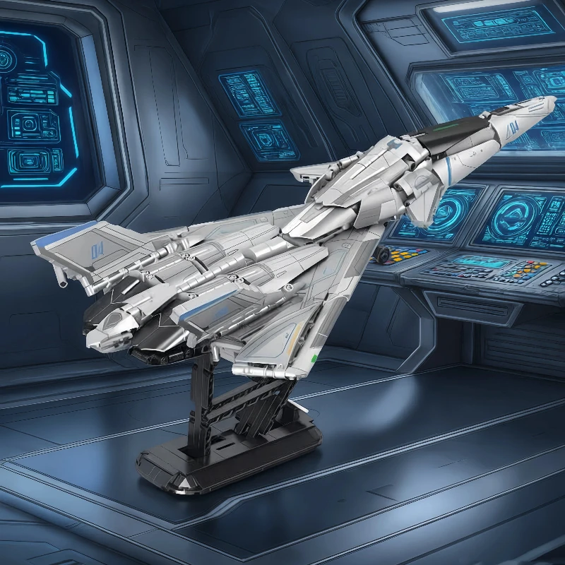 

South Gate Plan: White Background B-Type Aircraft Building Blocks Fighter Jets Boys' High Difficulty Puzzle Assembly Toys