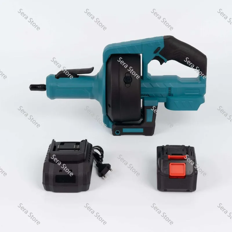 Lithium battery pipe dredging machine toilet electric portable sewer pipe kitchen bathroom floor drain clogging dredging