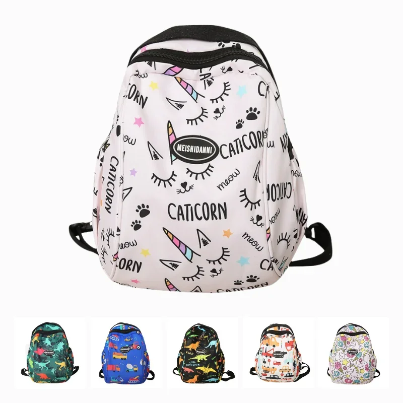 Mochila Dinossauro Preto para Meninos, Pré-Escolar Elementar, Jardim De Infância