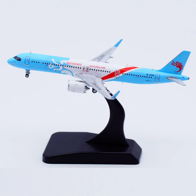 LH4264 Alloy Collectible Plane Gift JC Wings 1:400 Loong Air Airbus A321neo Diecast Aircraft JET Model B-323U With Stand