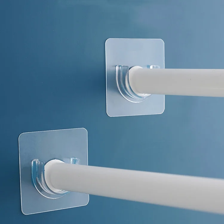 2/8/10PCS Curtain Rod Support Household Telescopic Rod Support Adhesive Support No Punching Clothes Rod Support Fixed Support