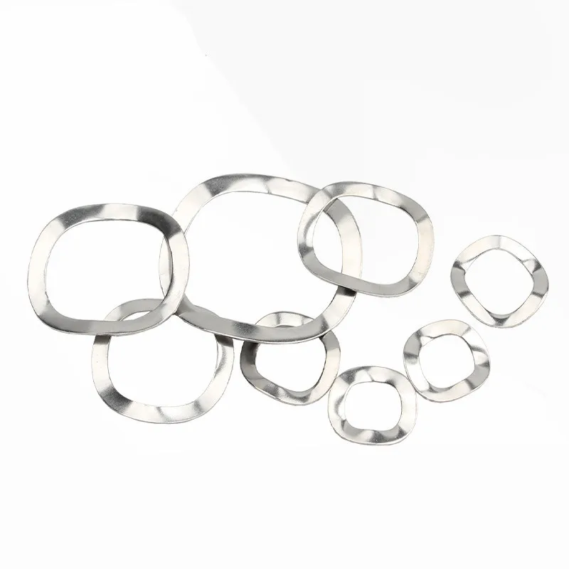 25/50/100pcs M3 M4 M5 M6 M8 M10 M12 M14 M16 to M25 304 Stainless Steel Bearing Shafts Three Wave Crest Type Spring Washer Gasket