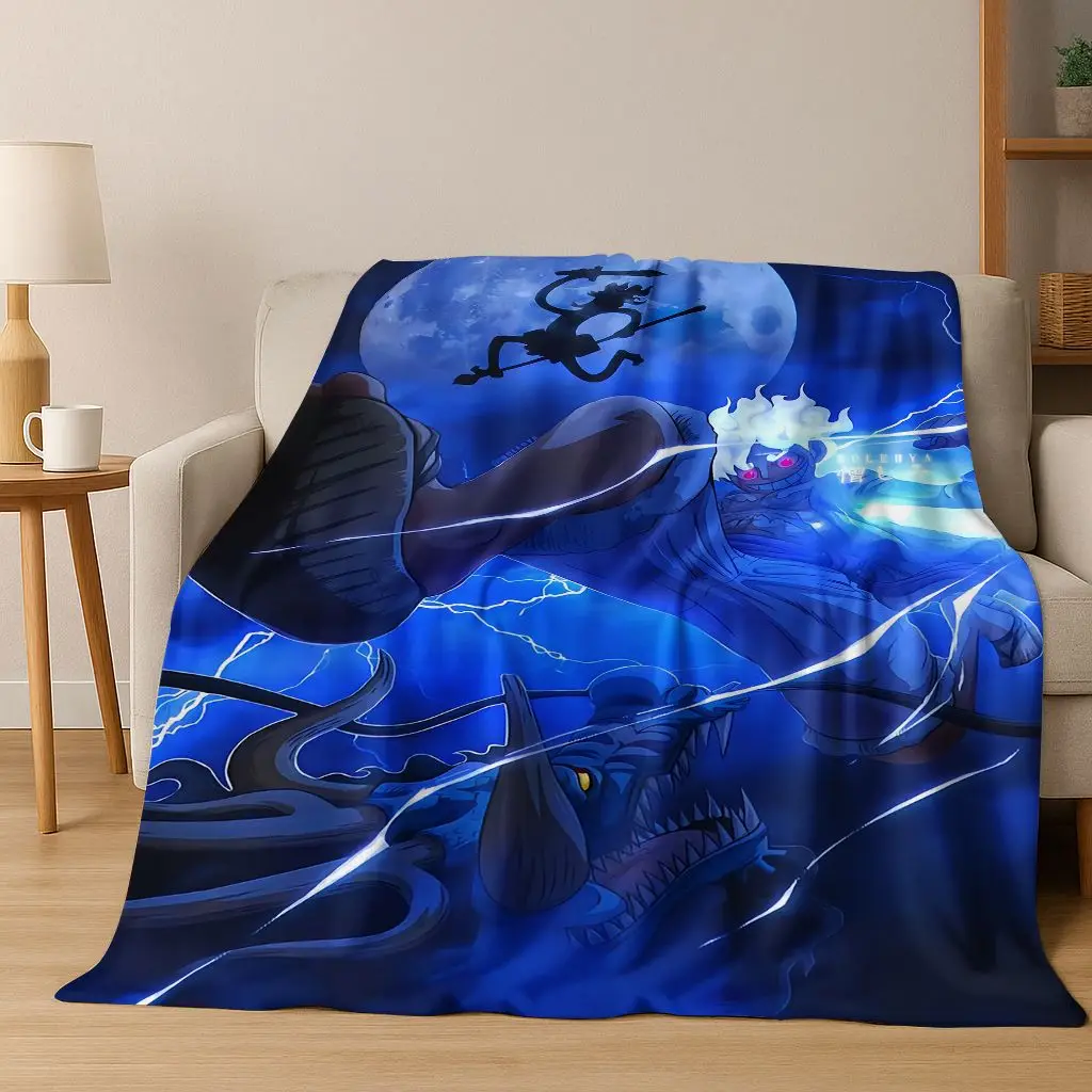 Anime One P-Piece Zoro Cartoon Flannel Blanket,Warm and Cozy Soft Throw Blanket for Home Bedroom Bed Sofa Picnic Cover Kid Gift