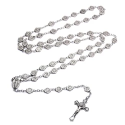 8mm Rosary for Cross Pendants Crucifix Necklace Christian Catholic Choker for Men Women Craft Jewelry Project Decoration