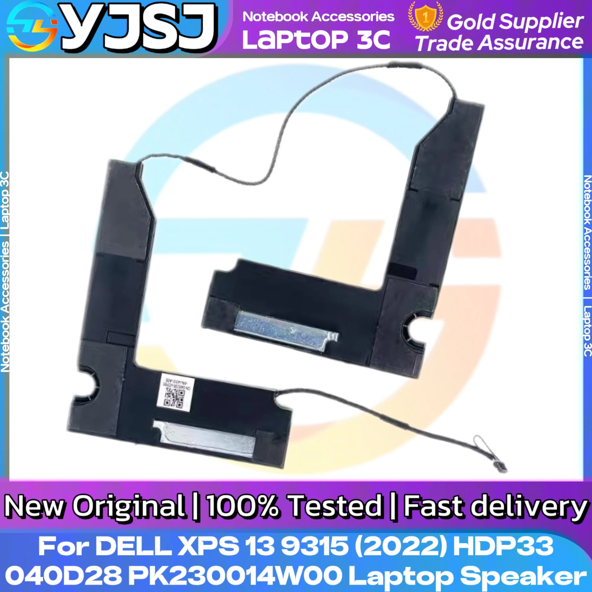 Ensemble de haut-parleurs pour ordinateur portable, haut-parleur intégré, DELL XPS 13, 9315, XPS 9315, 2022, HDP33, 40D28, 040D28, PK230014W00, nouveau, original