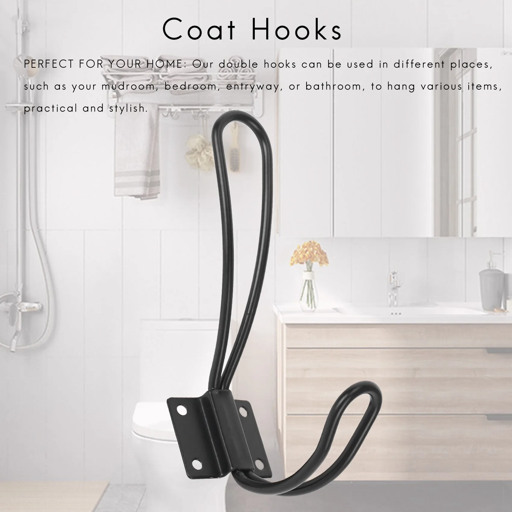 

10 шт., металлические крючки для одежды в деревенском стиле, настенные крючки, двойные винтажные крючки для подвешивания, декоративные крючки для прихожей в фермерском доме-BAAX