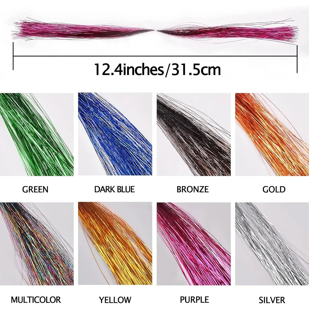 20Packs Crystal Flash Fly Tying Material 10 Colors Holographic Fly Fishing Line for Hook Lure Flies Making Material Accessories