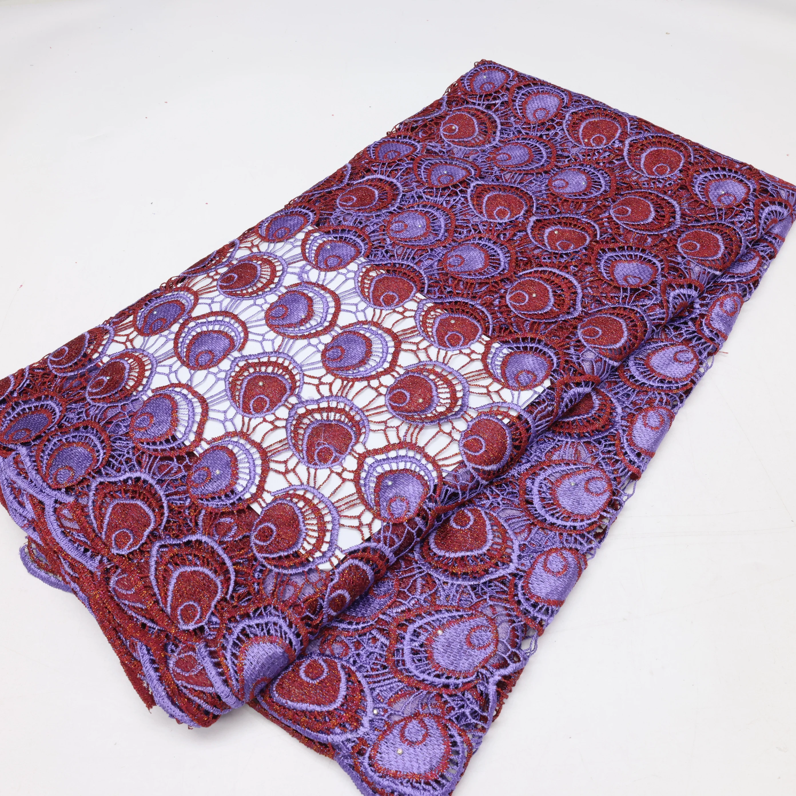 قماش دانتيل أفريقي قابل للذوبان في الماء 2024 قماش دانتيل بحبل جبر فرنسي عالي الجودة لفساتين الزفاف النسائية