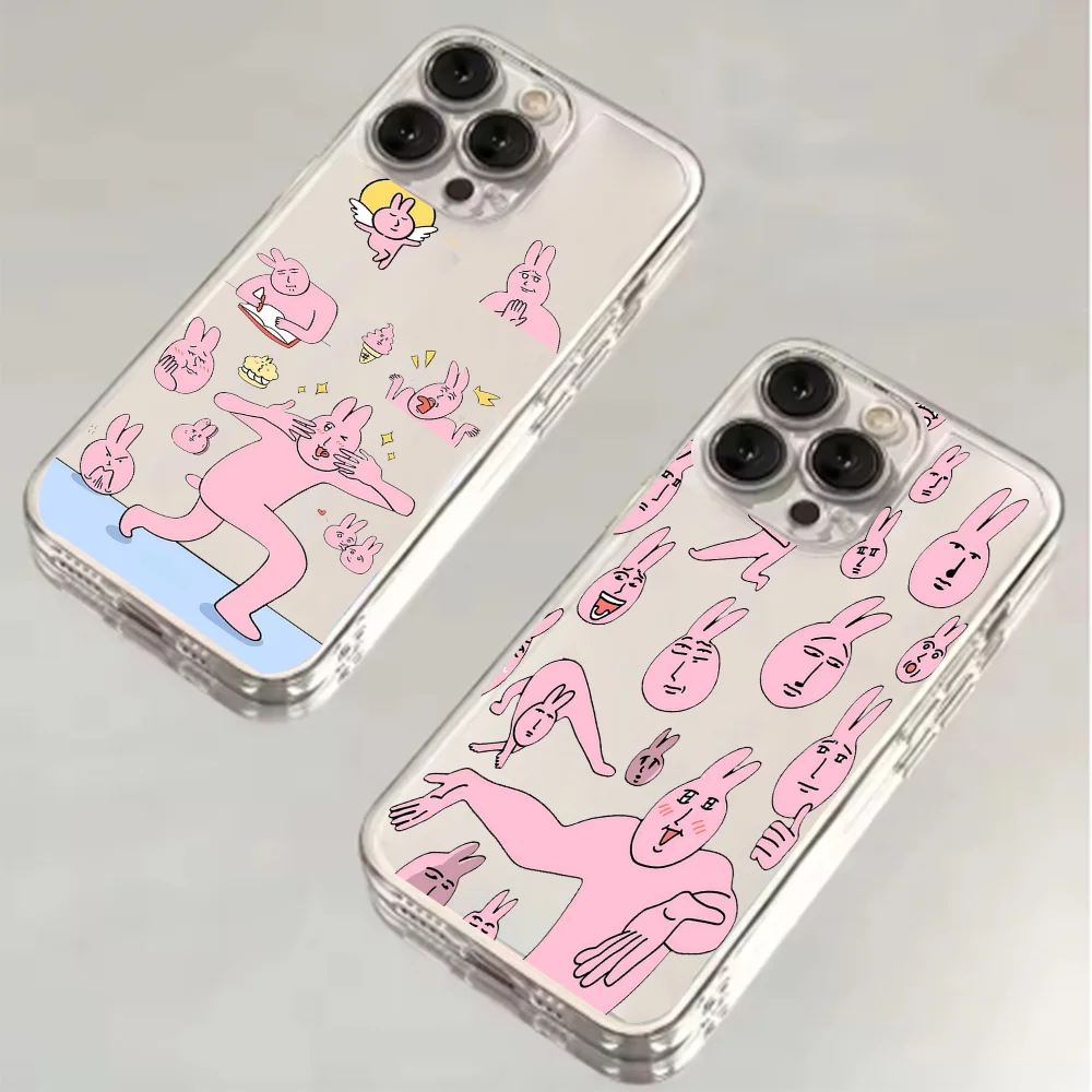 

Funny cartoon My Friend Rabbit phone case FUNDA For Samsung Galaxy S25 Ultra S24 FE S23 S22 Plus Clear Shockproof Soft Bumper