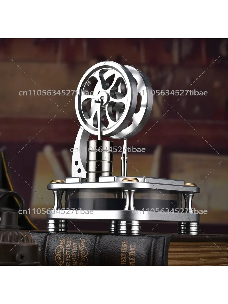 Scientific Water-Cooled Metal Power Cylinder, High-Quality Low Temp & High Temp All-Metal Stirling Engine Model